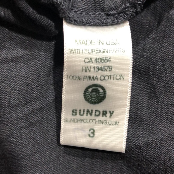 Sundry Asymmetrical Racerback Tank Black Sz 3 - Picture 9 of 9